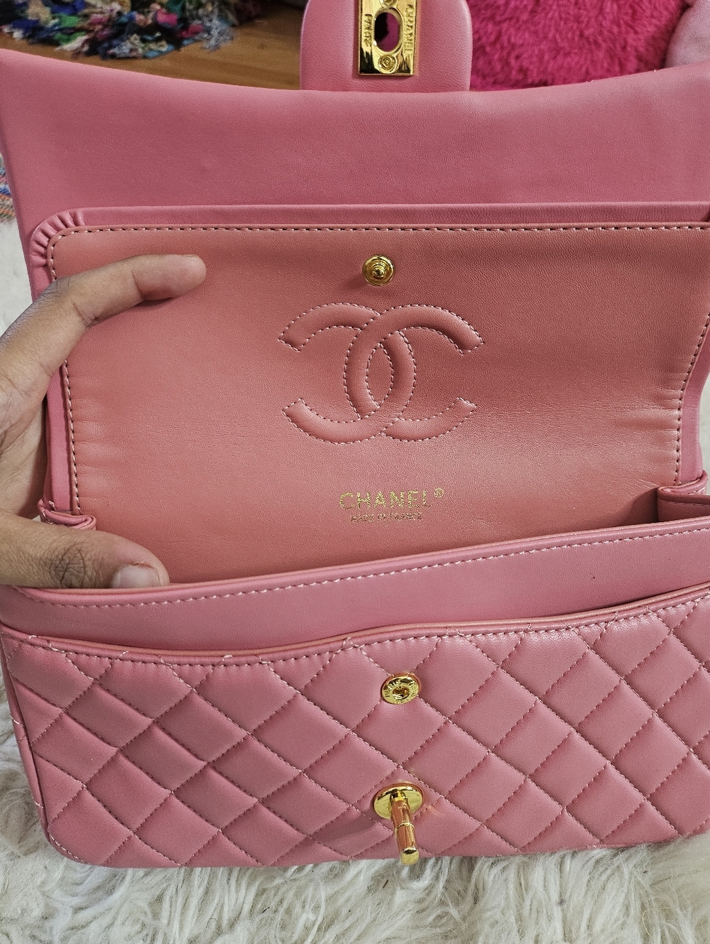 Pink Quilted Purse - Picture 2 of 4